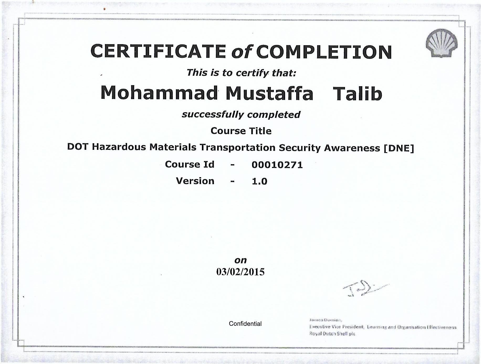HAZARDOUR MAT TPT
